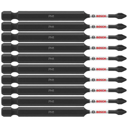 Bosch ITPH135B 10-Pc Impact Tough 3.5" Phillips #1 Power Bits
