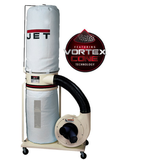 Jet 710701K DC-1200VX-BK1 Dust Collector, 2HP 1PH 230V, 30-Micron Bag Filter Kit