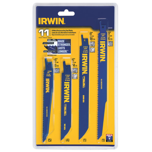 Irwin 4935496 11-Pack Bi-Metal Reciprocating Saw Blade Set
