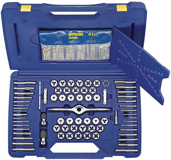 Irwin 1841432 Tap and Die Set 116 PC, Die Shape Hex, Tap Type Self Alignment Tap