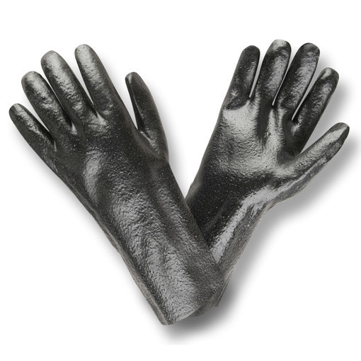 Cordova Safety  5014R 14" Black PVC Coated Gloves, Large
