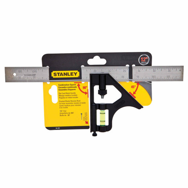 Stanley 46-222 Die-Cast Handle Combination Square  12"