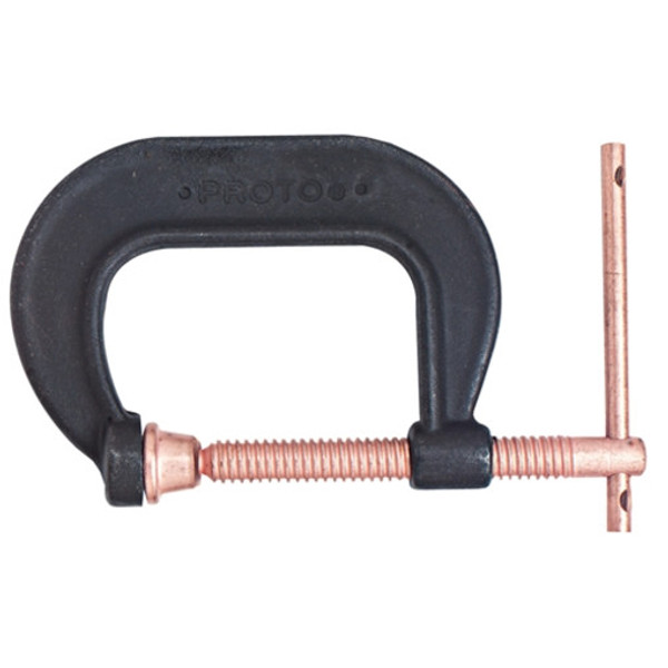 Proto J412S 0 - 12 Standard Service Deep Throat Splatter-Resistant Full Length Screw C-Clamp