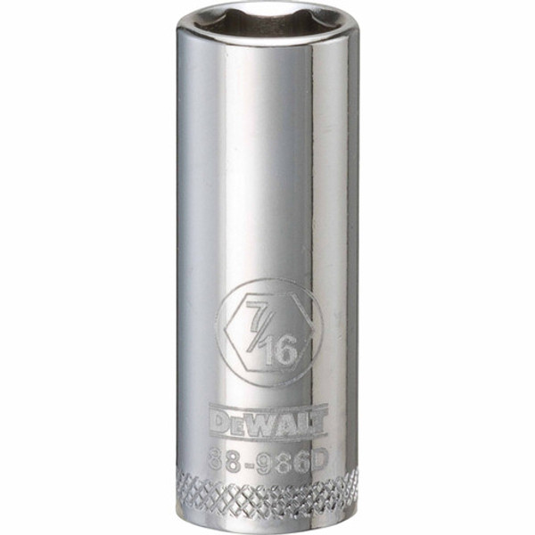 Dewalt DWMT88986OSP Mechanics 6 Point 3/8" Drive Deep Socket 7/16"