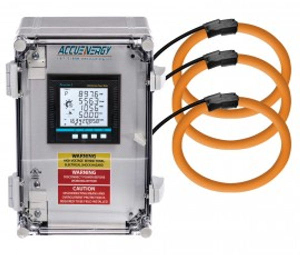 Accuenergy AcuPanel 9104X-IIR-RCT-P3-BIP + RCT16-1000 Power Meter, 45 to 65 Hz, 480 V