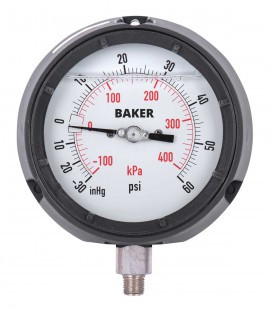 Baker LF45-60-1/2 Pressure Gauge, 30"-0 to 60 psi