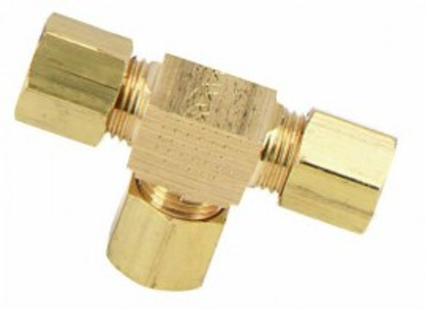 Dwyer A-346 Brass "T" Compression Fitting for 1/4" Metal Tubing