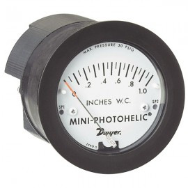 Dwyer MP-040 Mini-Photohelic, Pressure Switch/Gauge, 0/40"w.c.