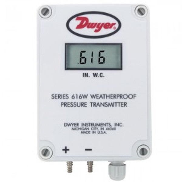 Dwyer 616WL-32 Weatherproof Differential Pressure Transmitter (60-0-60 Pa)