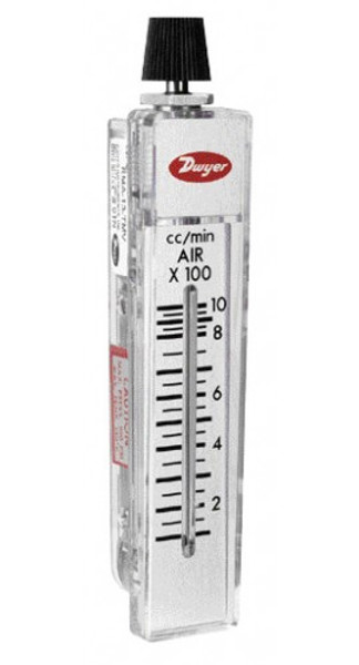 Dwyer RMA-13 Flow Meter, 2" Scale, 100-1000 CC/Min Air