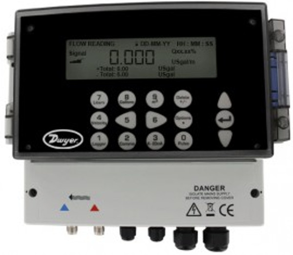 Dwyer UFB-223 Ultrasonic Flowmeter Set, 2 to 79" range, 24 VAC/VDC