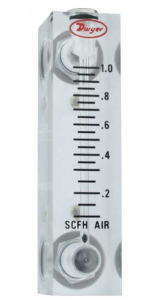 Dwyer VFA-25 Flow Meter, 2" Scale, 3-25 LPM Air