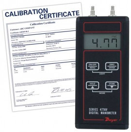 Dwyer 477AV-7 Digital Manometer, 0 to 100 psi,  includes Traceable Certificate