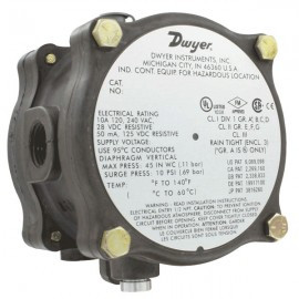 Dwyer 1950G-1-B-120-NA Explosion-Proof Differential Pressure Switch for Natural Gas (0.4-1.6"w.c.)