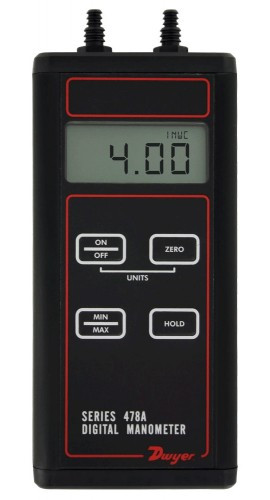 Dwyer 478A-0 Digital Differential Manometer (-4 to 4"w.c.)