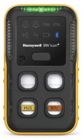 Honeywell BW Icon+ Series Multi-Gas Detector, H2S/SO2, yellow