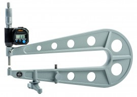 Mitutoyo 389-514 Series 389 Sheet Metal Digital Micrometer, 0 to 25 mm, Metric