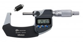 Mitutoyo 395-252-30 Series 395 Spherical Face Digital Micrometer, 25 to 50 mm, Metric