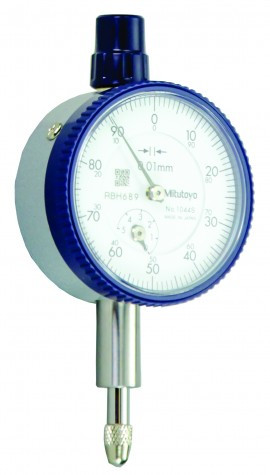 Mitutoyo 1044AB Series 1 Compact Small Diameter Dial Indicator, 5 mm, Metric