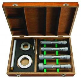 Mitutoyo 368-996 Holtest Type II 3-Point Internal Micrometer Set, 0.8-2" (4 pcs.)