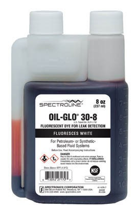 Spectroline NDT OIL-GLO 30-8 Fluorescent Leak Detection Dye, Glows White, 8oz