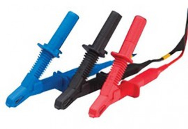 Megger 1005-259 HV Test Lead Set, 5m, 15kV Large Insulated Clips, Set of 3