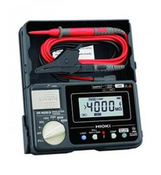 Hioki IR4053-10 Digital Insulation Tester, 50 to 1,000 VDC, 100 to 4,000 M?