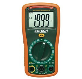 Extech EX310-NIST Multimeter/Non-Contact Voltage Detector, 600V/10A/2000k½,   includes Traceable Calibration Certificate