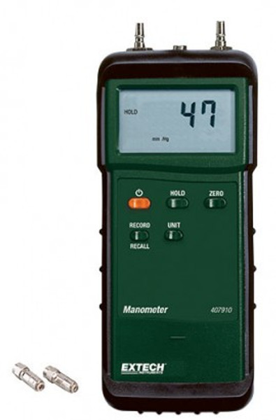 Extech 407910-NIST Heavy Duty Differential Pressure Manometer, 29 PSI,    includes Traceable Certificate