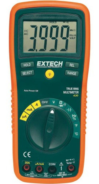 Extech EX430A-NIST 11 Function True RMS Professional Multimeter,   includes Traceable Calibration Certificate