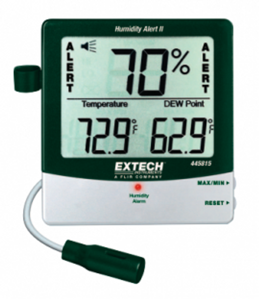 Extech 445815 Hygro-Thermometer Humidity Alert with Dew Point with Remote Probe