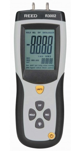 REED R3002 Digital Differential Pressure Manometer (5psi)