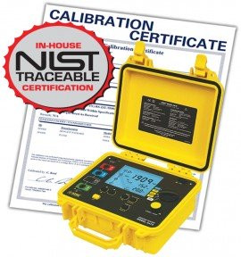 AEMC 5070 Graphical Megohmmeter with Analog Bargraph and DataView Software, 5000V, includes Traceable Calibration Certificate