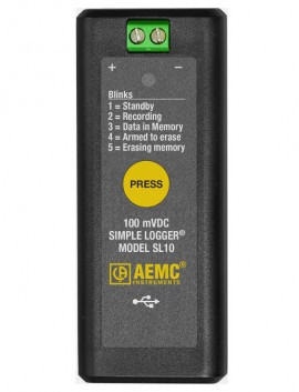 AEMC SL10 Simple Logger Data Logger, 100 mVDC, Voltage