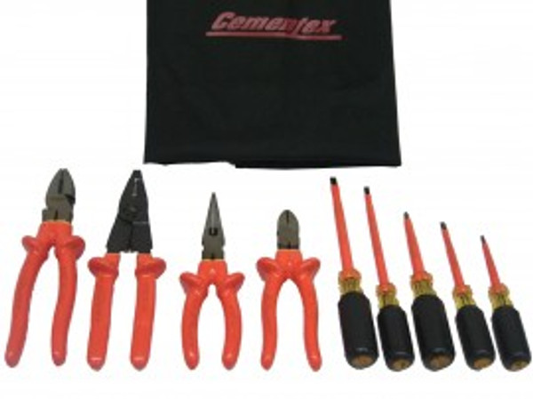 Cementex TR-9ELK Insulated Electricians 9-Piece Tool Kit