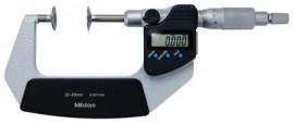 Mitutoyo 369-251-30 Series 369 Digimatic Disk Micrometer with Non-Rotating Spindle, 25 to 50 mm