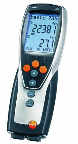 Testo 735-1 3-Channel RTD/Thermocouple Thermometer
