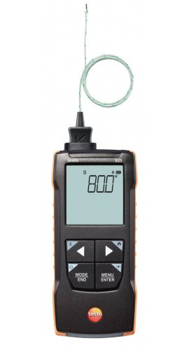 Testo 925 Digital Temperature Measuring Instrument with TC type-K probe, -58 to 1832°F, single-channel