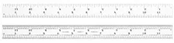 Starrett C604R-12 Spring-Tempered Steel Rule, with inch graduations