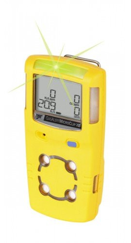 Honeywell BW MicroClip XL Series Multi-Gas Detector, %LEL/O2/H2S/CO, yellow