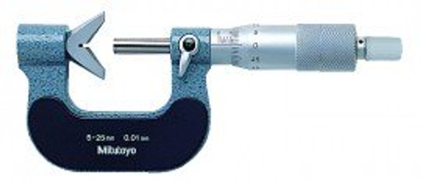Mitutoyo 114-122 5 Flute V-Anvil Micrometer, 25 To 45 Mm