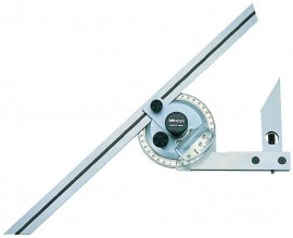 Mitutoyo 187-902 Bevel Protractor, 6" / 12", 5 Min