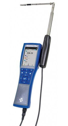 TSI VelociCalc Pro 9650 Multi-Function Ventilation Meter with articulating probe, 0 to 9999 ft/min, 14 to 140°F