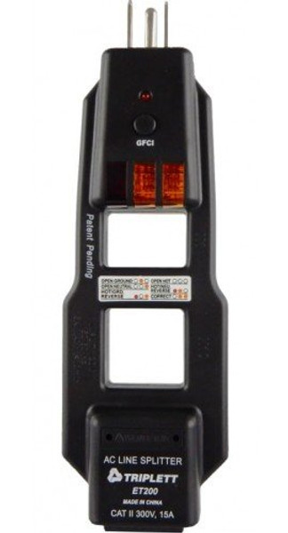 Triplett ET200 AC Line Splitter and GCFI Receptacle Tester