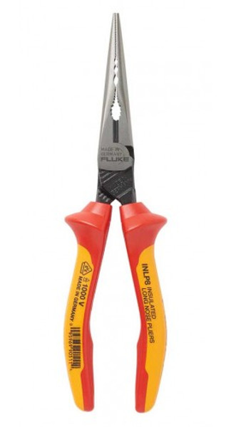 Fluke INLP8 Insulated Long Nose Pliers with Side Cutter & Gripping Zones, 1000 V
