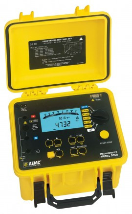 AEMC 5060 Digital Megohmmeter with Analog Bargraph and DataView Software, 5000V