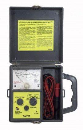 TPI SAIT25 Analog Insulation Resistance Tester, 400MΩ