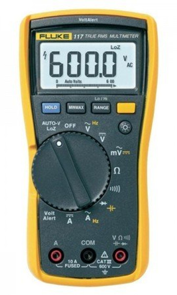 Fluke 117 CAL True-RMS Digital Multimeter for the electricians with calibration certificate traceable with data