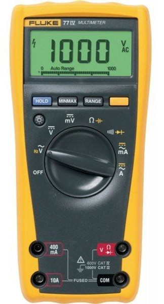 Fluke 77-4 CAL Industrial Multimeter with calibration certificate, 1,000 V