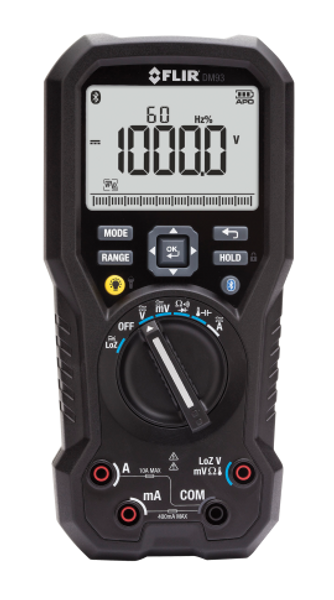 FLIR DM93-2 True RMS Industrial Multimeter with VFD Mode & Bluetooth, 1000V